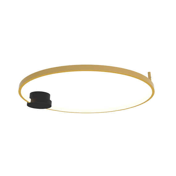 LED Плафон ZAMBELIS 23096 CEILING LED LIGHT 24W 3000K ALUMINIUM-SILICON,BLACK-GOLD RING Dimmable Triac | Osvetlenieto.bg