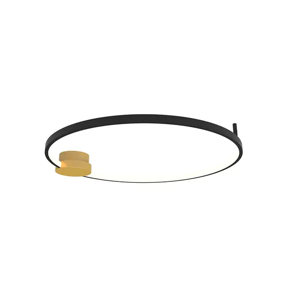 LED Плафон ZAMBELIS 23098 CEILING LED LIGHT 24W 3000K ALUMINIUM-SILICON,GOLD-BLACK RING Dimmable Triac | Osvetlenieto.bg