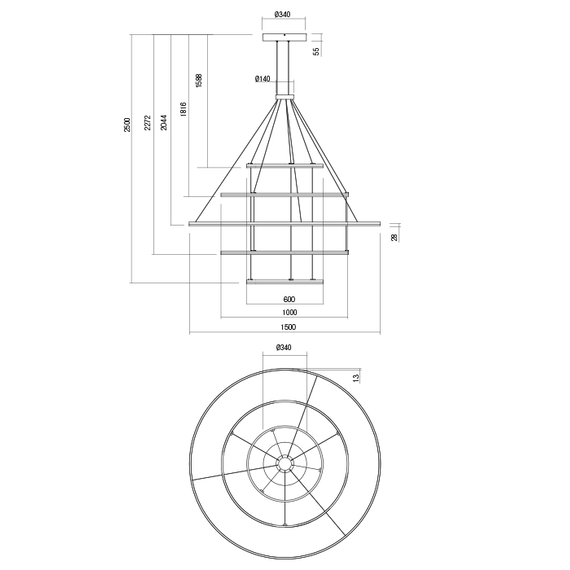 LED Полилей ORBIT 01-2487-TRIAC Redo 286W 4000K | Osvetlenieto.bg