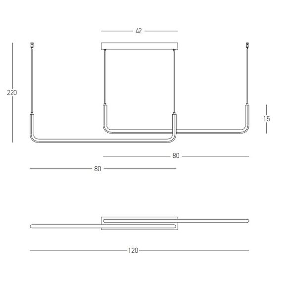 LED Полилей Zambelis 22010 PENDANT LED LIGHT 40W 3000K ALUMINIUM-SILICONE BLACK MATT | Osvetlenieto.bg