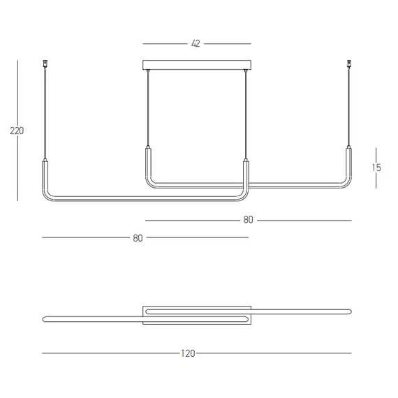 LED Полилей Zambelis 22010 PENDANT LED LIGHT 40W 3000K ALUMINIUM-SILICONE BLACK MATT | Osvetlenieto.bg