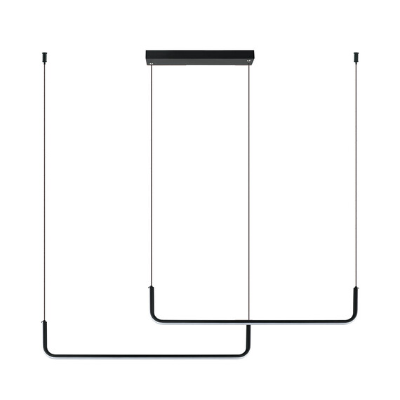 LED Полилей Zambelis 22010 PENDANT LED LIGHT 40W 3000K ALUMINIUM-SILICONE BLACK MATT | Osvetlenieto.bg