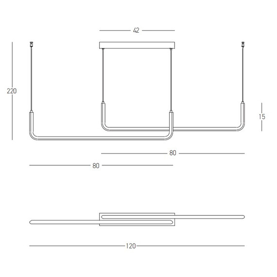 LED Полилей Zambelis 22010 PENDANT LED LIGHT 40W 3000K ALUMINIUM-SILICONE BLACK MATT | Osvetlenieto.bg