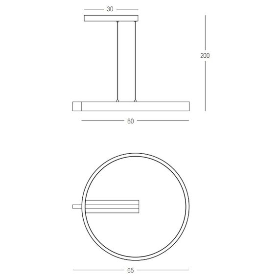 LED Полилей Zambelis 22011 PENDANT LED LIGHT 41W 3000K ALUMINIUM GOLD/ MATT BLACK | Osvetlenieto.bg