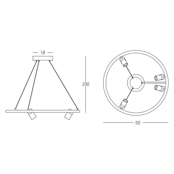 LED Полилей Zambelis 22012 PENDANT LED LIGHT 27W+4X5W 3000K ALUMINIUM -SILICON BLACK MATT | Osvetlenieto.bg