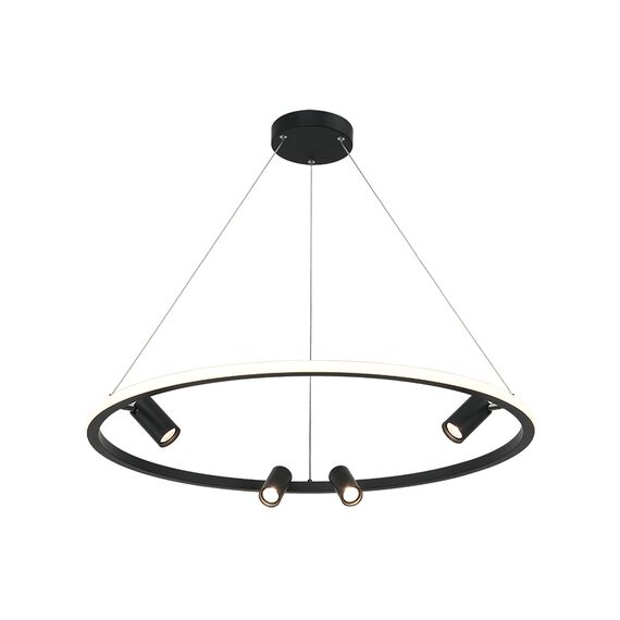 LED Полилей Zambelis 22013 PENDANT LED LIGHT 39W+4X5W 3000K ALUMINIUM -SILICON BLACK MATT | Osvetlenieto.bg