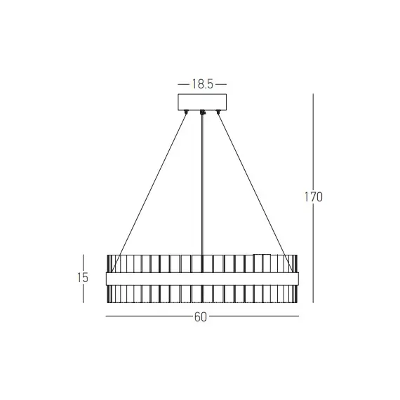 LED Полилей Zambelis 22039 PENDANT LED LIGHT 56W 3000K STAINLESS STEEL -GLASS GOLD MATT | Osvetlenieto.bg