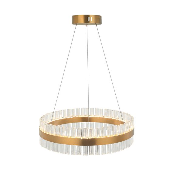LED Полилей Zambelis 22040 PENDANT LED LIGHT 68W 3000K STAINLESS STEEL-GLASS GOLD MATT | Osvetlenieto.bg