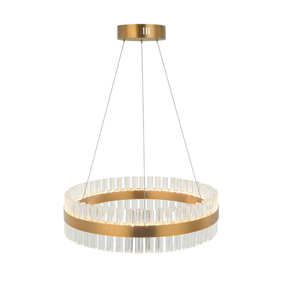 LED Полилей Zambelis 22040 PENDANT LED LIGHT 68W 3000K STAINLESS STEEL-GLASS GOLD MATT | Osvetlenieto.bg
