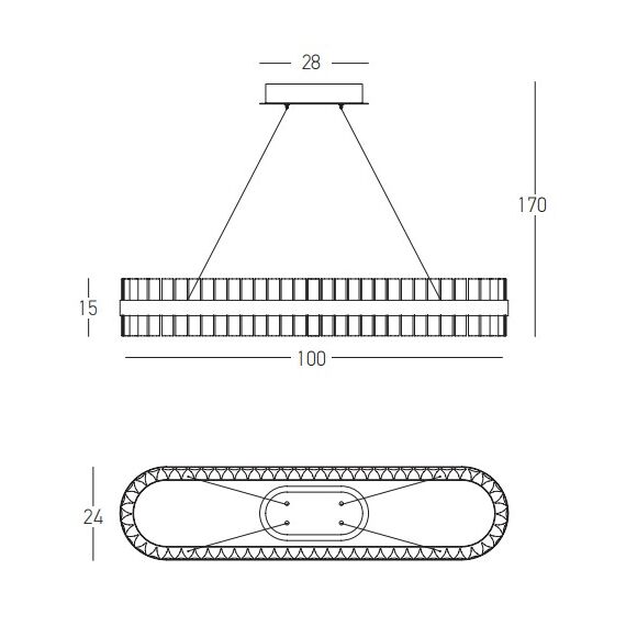 LED Полилей Zambelis 22041 PENDANT LED LIGHT 68W 3000K STAINLESS STEEL-GLASS GOLD MATT | Osvetlenieto.bg