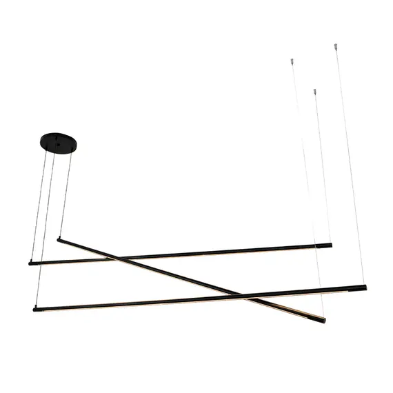 LED Полилей ZAMBELIS 22237 PENDANT LED LIGHT 64W 3000K BLACK | Osvetlenieto.bg