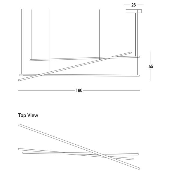 LED Полилей ZAMBELIS 22237 PENDANT LED LIGHT 64W 3000K BLACK | Osvetlenieto.bg