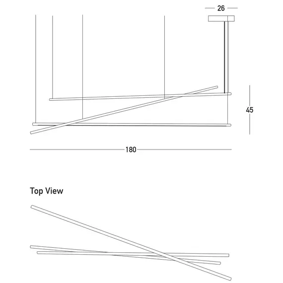 LED Полилей ZAMBELIS 22237 PENDANT LED LIGHT 64W 3000K BLACK | Osvetlenieto.bg
