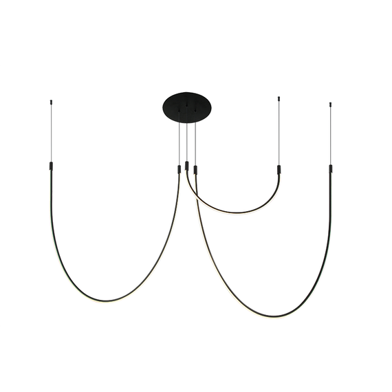 LED Полилей ZAMBELIS 23051 CEILING LED LIGHT 46W 3000K ALUMINIUM-SILICON BLACK | Osvetlenieto.bg