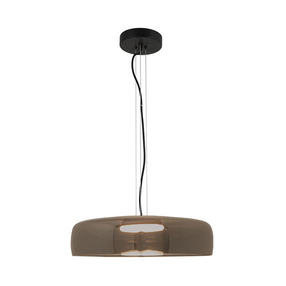 LED Полилей Zambelis 23053 PENDANT LED LIGHT 15W 3000K METAL-GLASS BLACK | Osvetlenieto.bg