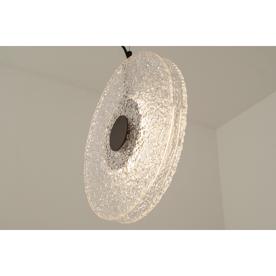 LED Полилей Zambelis 23073 PENDANT LED LIGHT 8W 3000K METAL-GLASS, BLACK-CLEAR GLASS | Osvetlenieto.bg