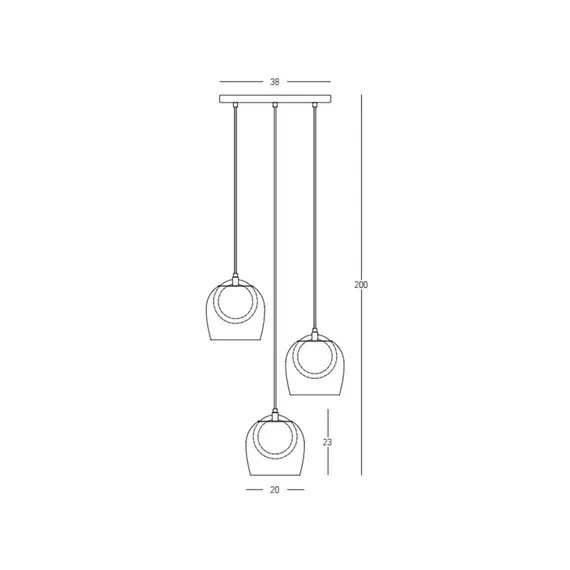 LED Полилей Zambelis 23081 PENDANT LED LIGHT 18W 3000K METAL-GLASS | Osvetlenieto.bg
