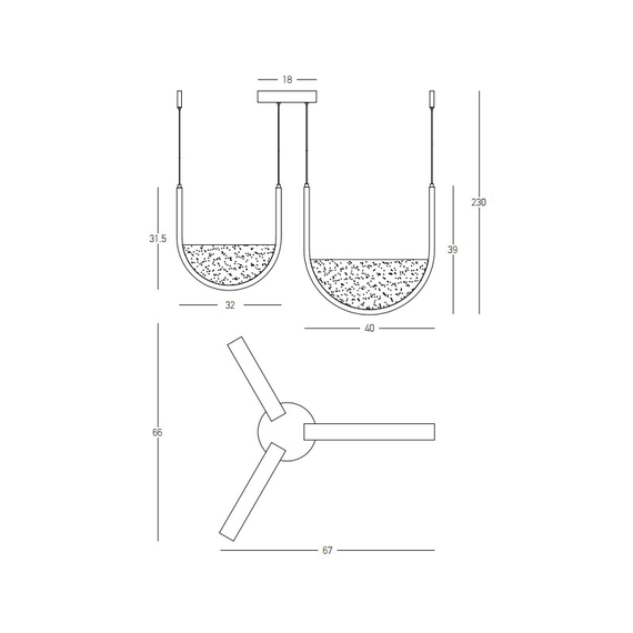 LED Полилей Zambelis 23169 PENDANT LED LIGHT 54W 3000K,4000K GOLD-CHAMPAGNE | Osvetlenieto.bg