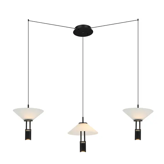 LED Полилей Zambelis 23200 PENDANT LED LIGHT 28W 3000K ALUMINIUM BLACK | Osvetlenieto.bg