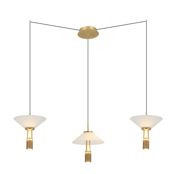 LED Полилей Zambelis 23201 PENDANT LED LIGHT 28W 3000K ALUMINIUM GOLD | Osvetlenieto.bg