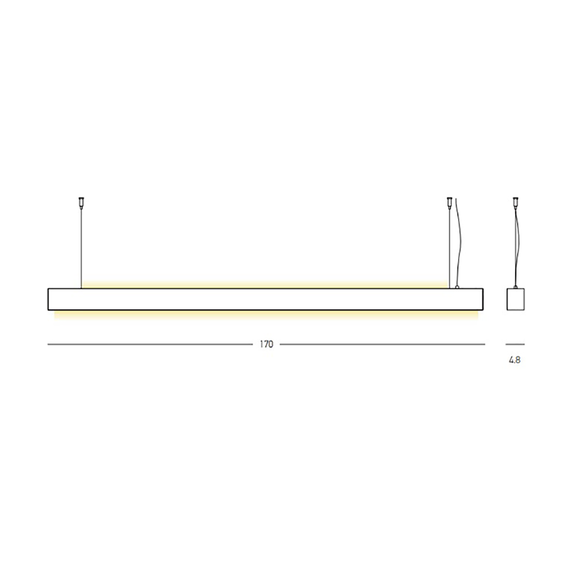 LED Полилей Zambelis 23252 PENDANT LED LIGHT 54W+40W 3000K BLACK | Osvetlenieto.bg