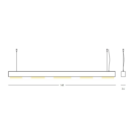 LED Полилей Zambelis 23253 PENDANT LED LIGHT 50W 3000K BLACK | Osvetlenieto.bg