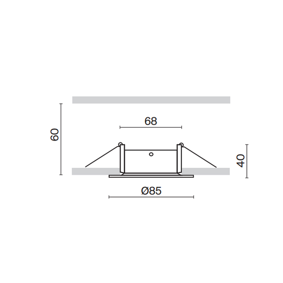 Луна за баня Slim DL088-GU10-RD-MG Maytoni 1xGU10 IP65 | Osvetlenieto.bg