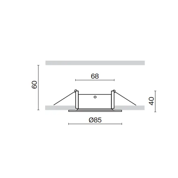 Луна за баня Slim DL088-GU10-RD-MG Maytoni 1xGU10 IP65 | Osvetlenieto.bg