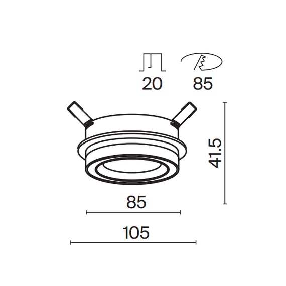 Луна за вграждане Orlo DL087-GX53-RD-W Maytoni 1xGX53 | Osvetlenieto.bg