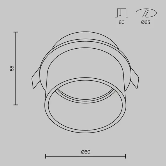 Луна за вграждане Reif DL050-01WG Maytoni 1xGU10 | Osvetlenieto.bg