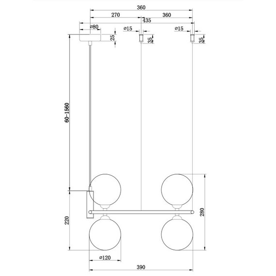 Модерен полилей Ring MOD013PL-04BS1 Maytoni 4xG9 | Osvetlenieto.bg
