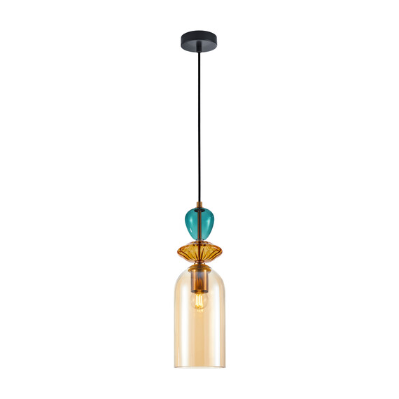 Пендел Busco PND-30263-1C-BRO-AMB Italux 1xE27 | Osvetlenieto.bg
