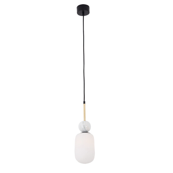 Пендел Zambelis 22215 PENDANT LAMP 1XE27 MAX 40W OPAL GLASS-WHITE MARBLE | Osvetlenieto.bg