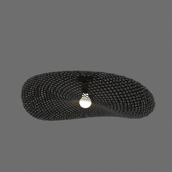 Плафон ZAMBELIS 19109 CEILING LIGHT BAMBOO BLACK 1xE27 | Osvetlenieto.bg