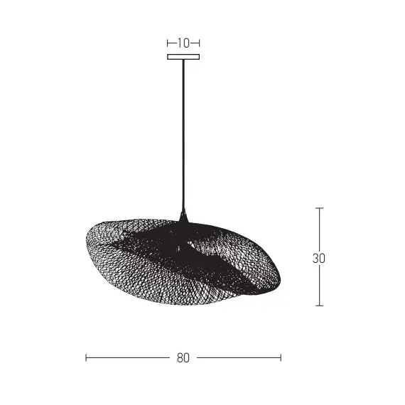 Полилей ZAMBELIS 19108 PENDANT LIGHT BAMBOO BLACK 1xE27 | Osvetlenieto.bg