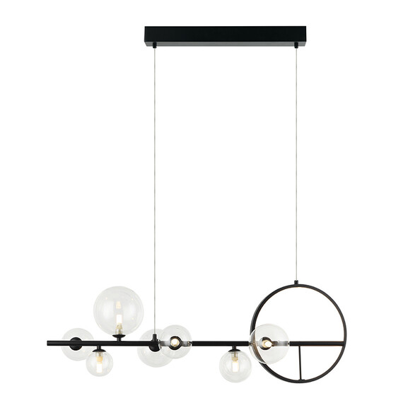 Полилей Zambelis 22063 PENDANT LED LIGHT 14W+7XG9 METAL-GLASS BLACK | Osvetlenieto.bg