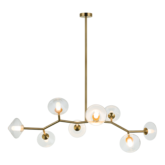 Полилей Zambelis 23023 PENDANT LIGHT 8XG9 MAX 5W METAL-GLASS GOLD | Osvetlenieto.bg