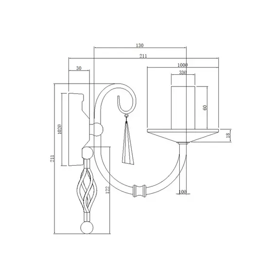 Аплик Aegean 1xE14 Aged Brass Elstead Lighting AG1-AGED-BRASS | Osvetlenieto.bg