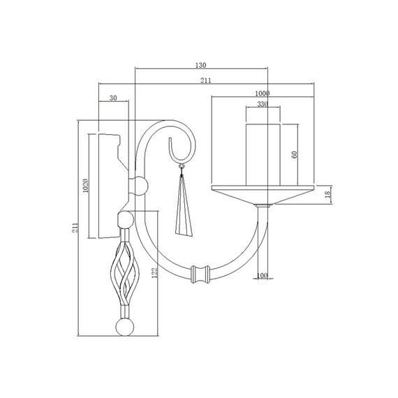 Аплик Aegean 1xE14 Polished Nickel Elstead Lighting AG1-POL-NICKEL | Osvetlenieto.bg