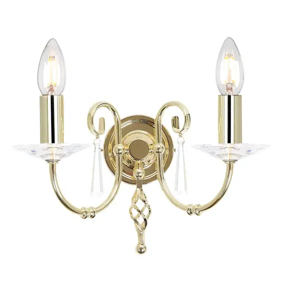 Аплик Aegean 2xE14 Polished Brass Elstead Lighting AG2-POL-BRASS | Osvetlenieto.bg