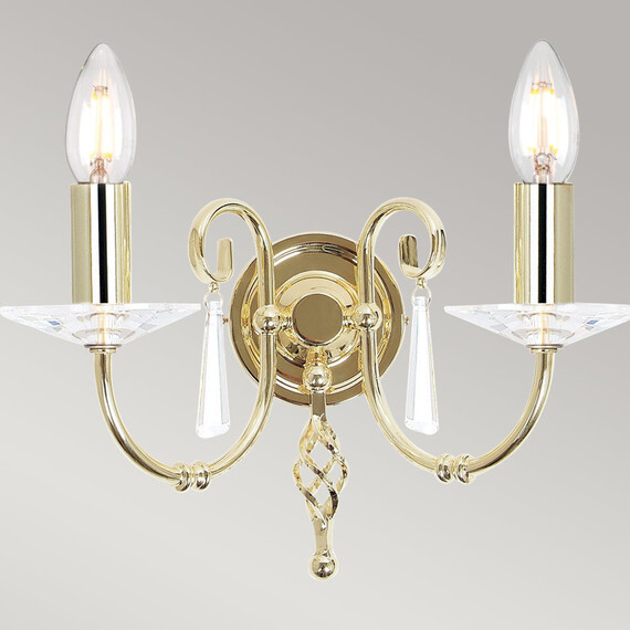 Аплик Aegean 2xE14 Polished Brass Elstead Lighting AG2-POL-BRASS | Osvetlenieto.bg