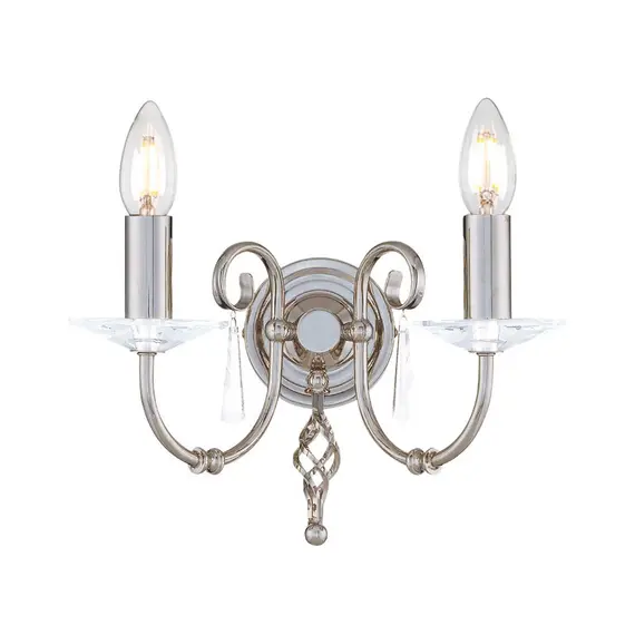 Аплик Aegean 2xE14 Polished Nickel Elstead Lighting AG2-POL-NICKEL | Osvetlenieto.bg