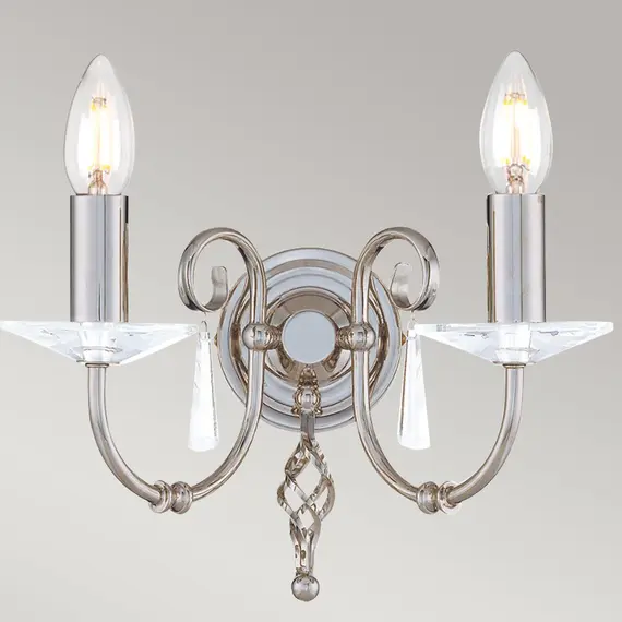 Аплик Aegean 2xE14 Polished Nickel Elstead Lighting AG2-POL-NICKEL | Osvetlenieto.bg