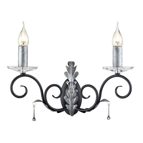 Аплик Amarilli 2xE14 Black Silver Patina Elstead Lighting AML2-BLK-SILVER | Osvetlenieto.bg