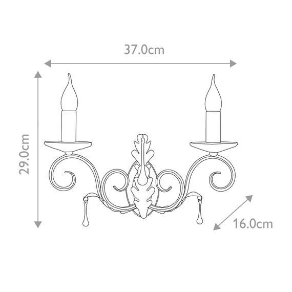 Аплик Amarilli 2xE14 Bronze Gold Patina Elstead Lighting AML2-BRONZE | Osvetlenieto.bg