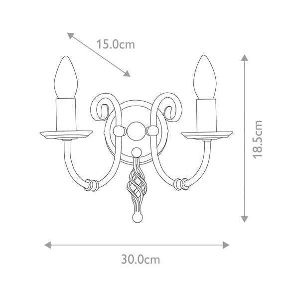 Аплик Artisan 2xE14 Aged Brass Elstead Lighting ART2-AGD-BRASS | Osvetlenieto.bg