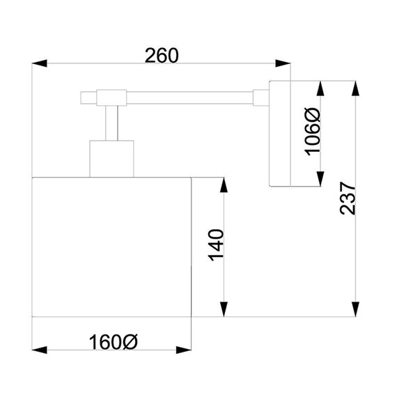 Аплик Balance 1xE27 Black Polished Nickel Elstead Lighting BALANCE1-BKPN | Osvetlenieto.bg