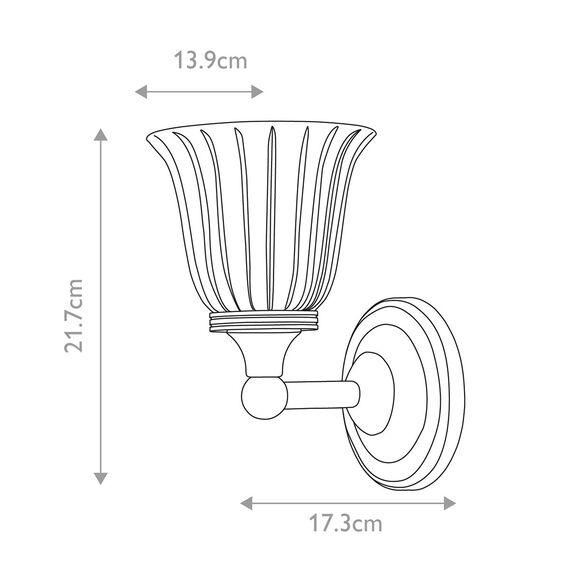 Аплик за баня Austen 1xG9 Polished Brass Elstead Lighting BATH-AUSTEN1-PB | Osvetlenieto.bg