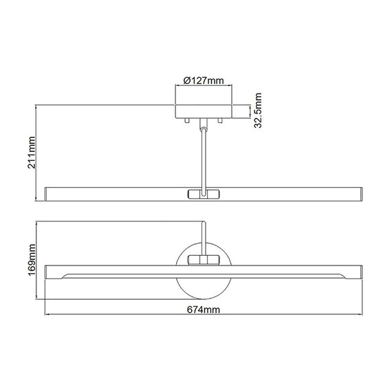 Аплик за картина Alton Large LED Brushed Nickel Elstead Lighting ALTON-PL-L-BN | Osvetlenieto.bg