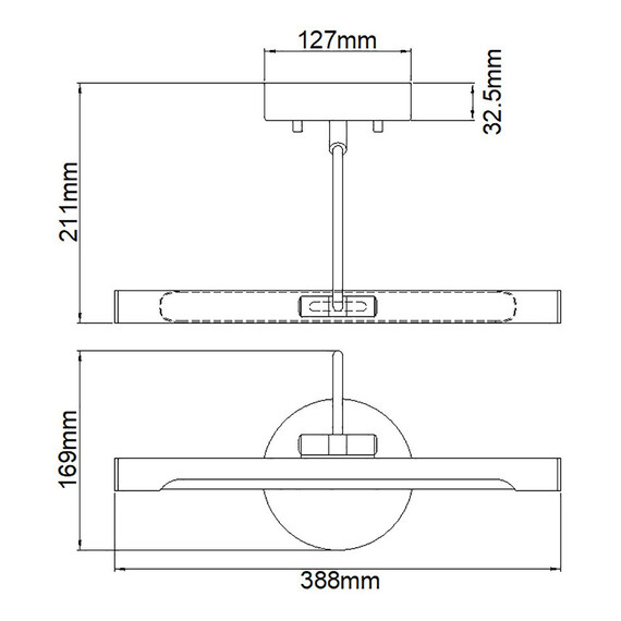 Аплик за картина Alton Small LED Brushed Nickel Elstead Lighting ALTON-PL-S-BN | Osvetlenieto.bg